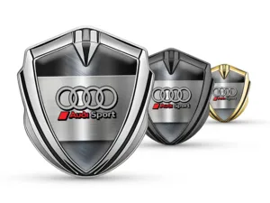 Audi Badge Auto Ispirato Tuning Dettaglio Inox